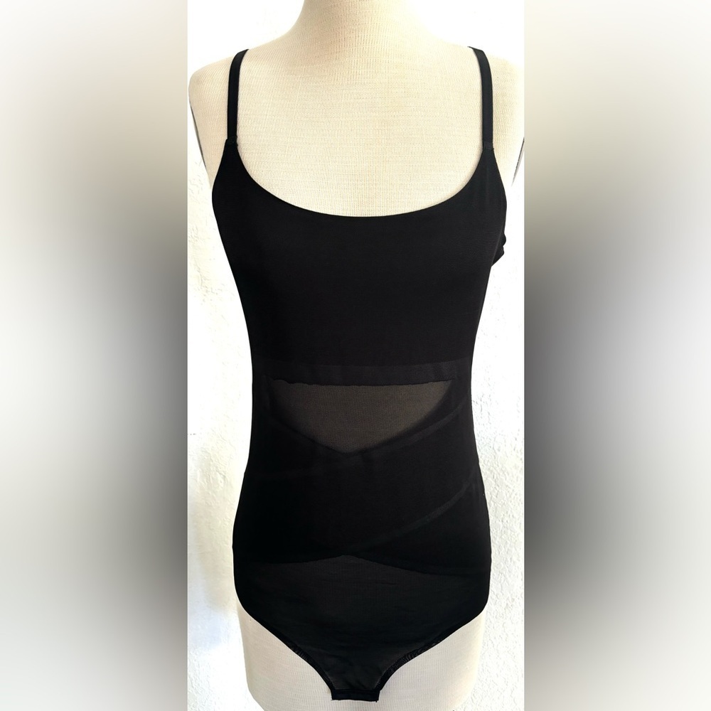 Juicy Couture Black Mesh Shapewear Bodysuit XL | Women’s Sculpting Body Suit